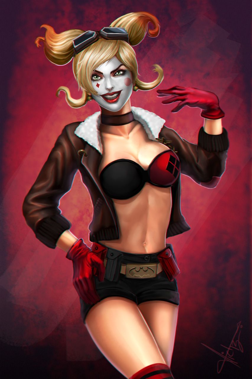 benson louis add harley quinn bondage photo