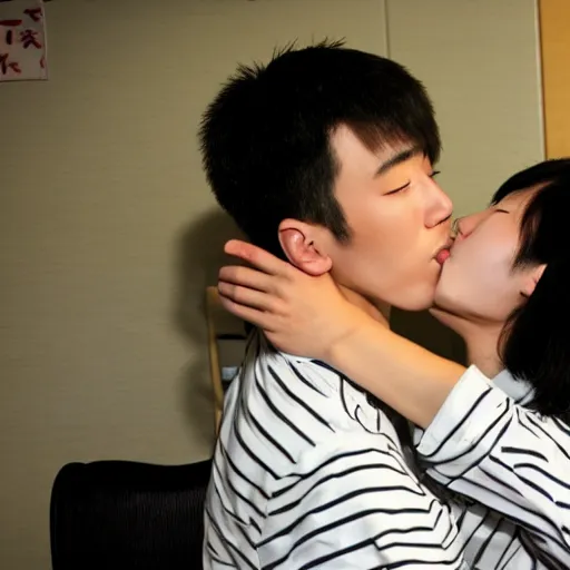 dino lo add japanese tongue kissing photo