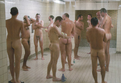 clarence campbell add male group shower photo